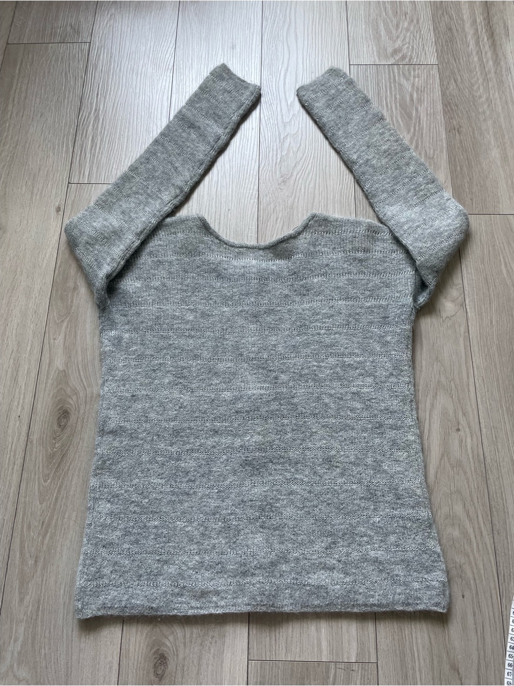 Sézane Gaspard Cardigan, Mottled grey with a silver stripe, XS - Picture 10 of 10